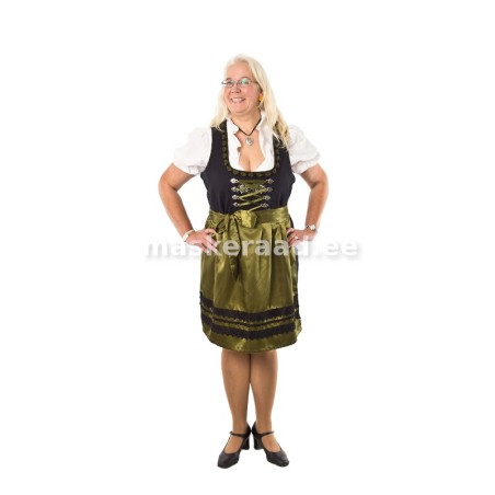 Baieri naise must kleti oliivrohelise põllega