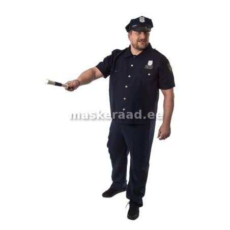 Tumesinine politseivorm suurele mehele
