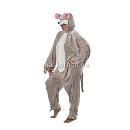 Sametine valge kõhuga halli hiire kostüüm