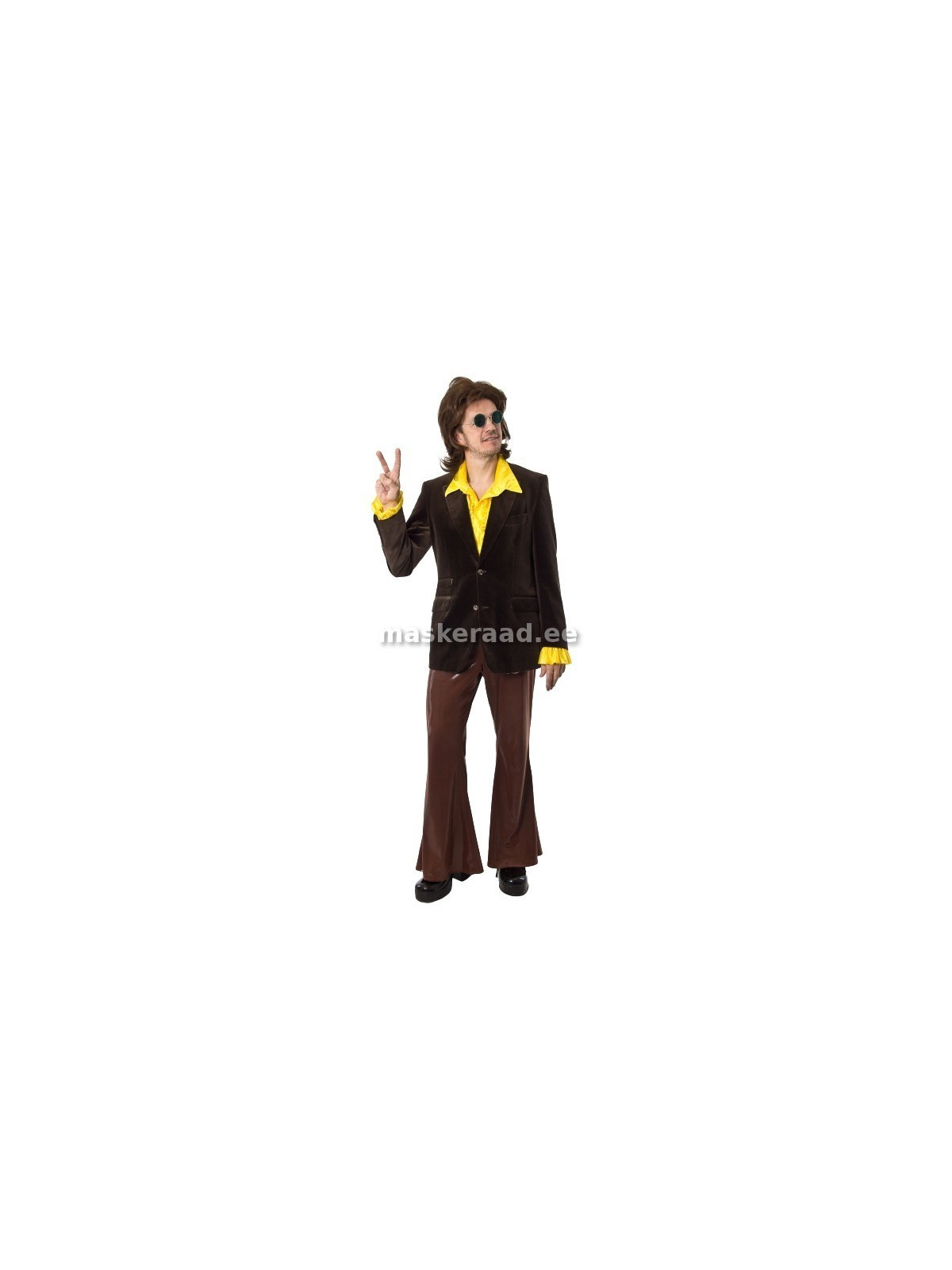 60 -70 ndate pruun pintsak ja alt laienevad püksid