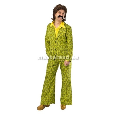 Rohelise kirju geomeetrilise mustriga ülikond