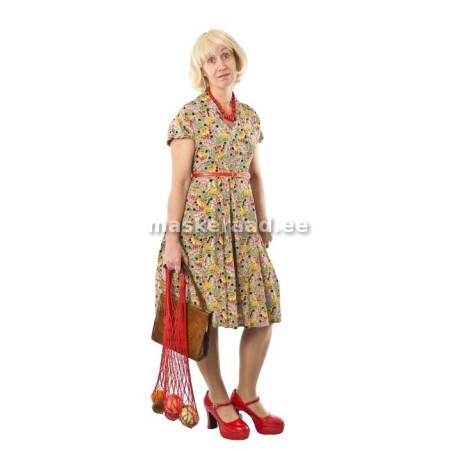 50 - 60 -ndad kirju siidi kleit