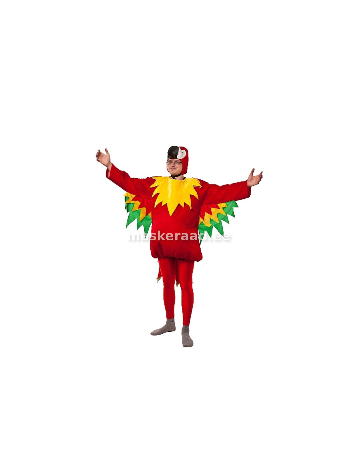 Punane kollase rinnaesisega papagoi