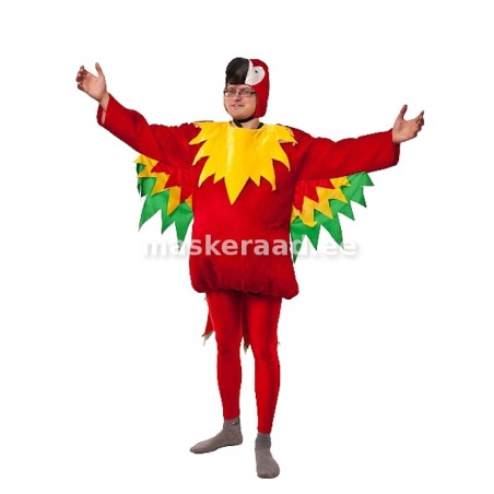 Punane kollase rinnaesisega papagoi