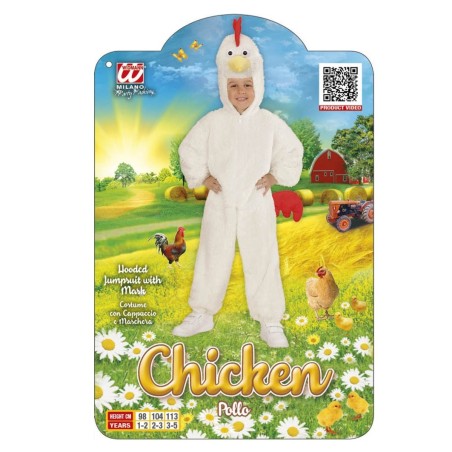 Laste pehme valge kana kostüüm | Maskeraad