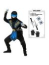 BLUE KOMBAT NINJA WITH WEAPONS (128 cm / 5-7 Years)