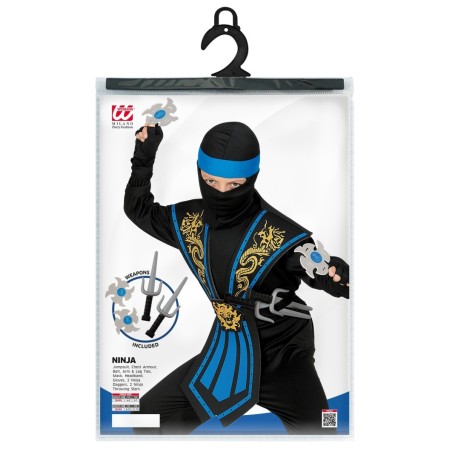 BLUE KOMBAT NINJA WITH WEAPONS (128 cm / 5-7 Years)