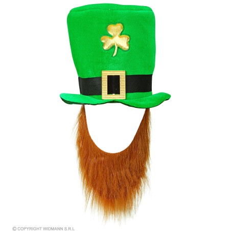 "LEPRECHAUN TOP HAT WITH BEARD"