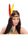 "NATIVE INDIAN HEADBAND WITH 2 FEATHERS" 2 colors ass.
