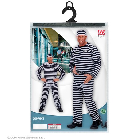 "CONVICT" white/black (coat, pants, hat) XXXL