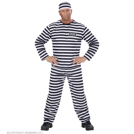 "CONVICT" white/black (coat, pants, hat) XXXL