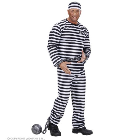 "CONVICT" white/black (coat, pants, hat) XXXL