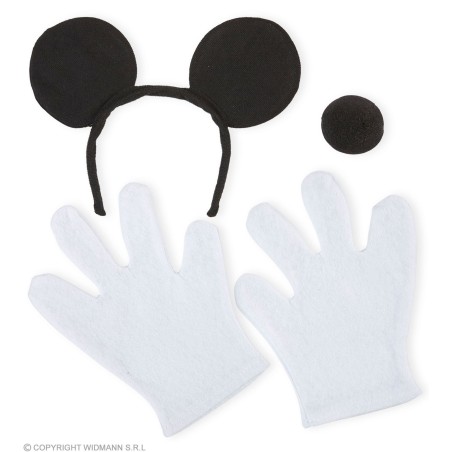 "MOUSE" dress-up set (ears, nose, gloves)
