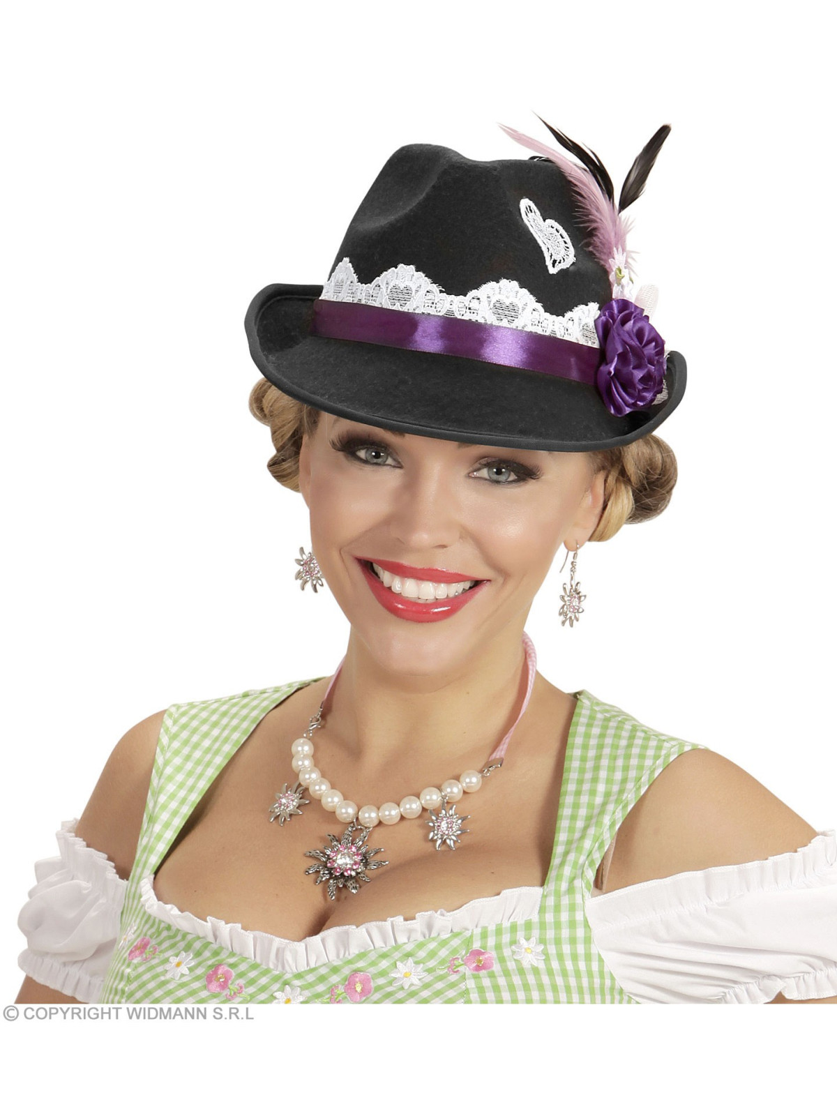 Felt "BAVARIAN FEDORA WITH DECORATIONS"