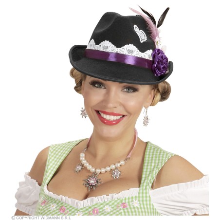 Felt "BAVARIAN FEDORA WITH DECORATIONS"