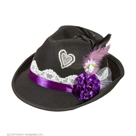 Felt "BAVARIAN FEDORA WITH DECORATIONS"