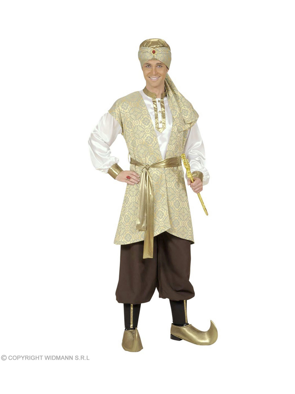 "PRINCE OF PERSIA" (shirt, brocadevest, pants, belt, shoe covers, turb.. L