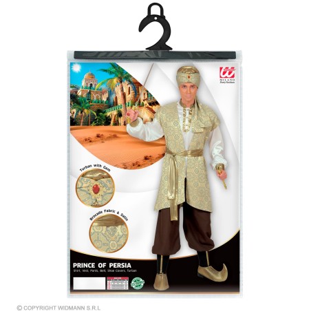 "PRINCE OF PERSIA" (shirt, brocadevest, pants, belt, shoe covers, turb.. L