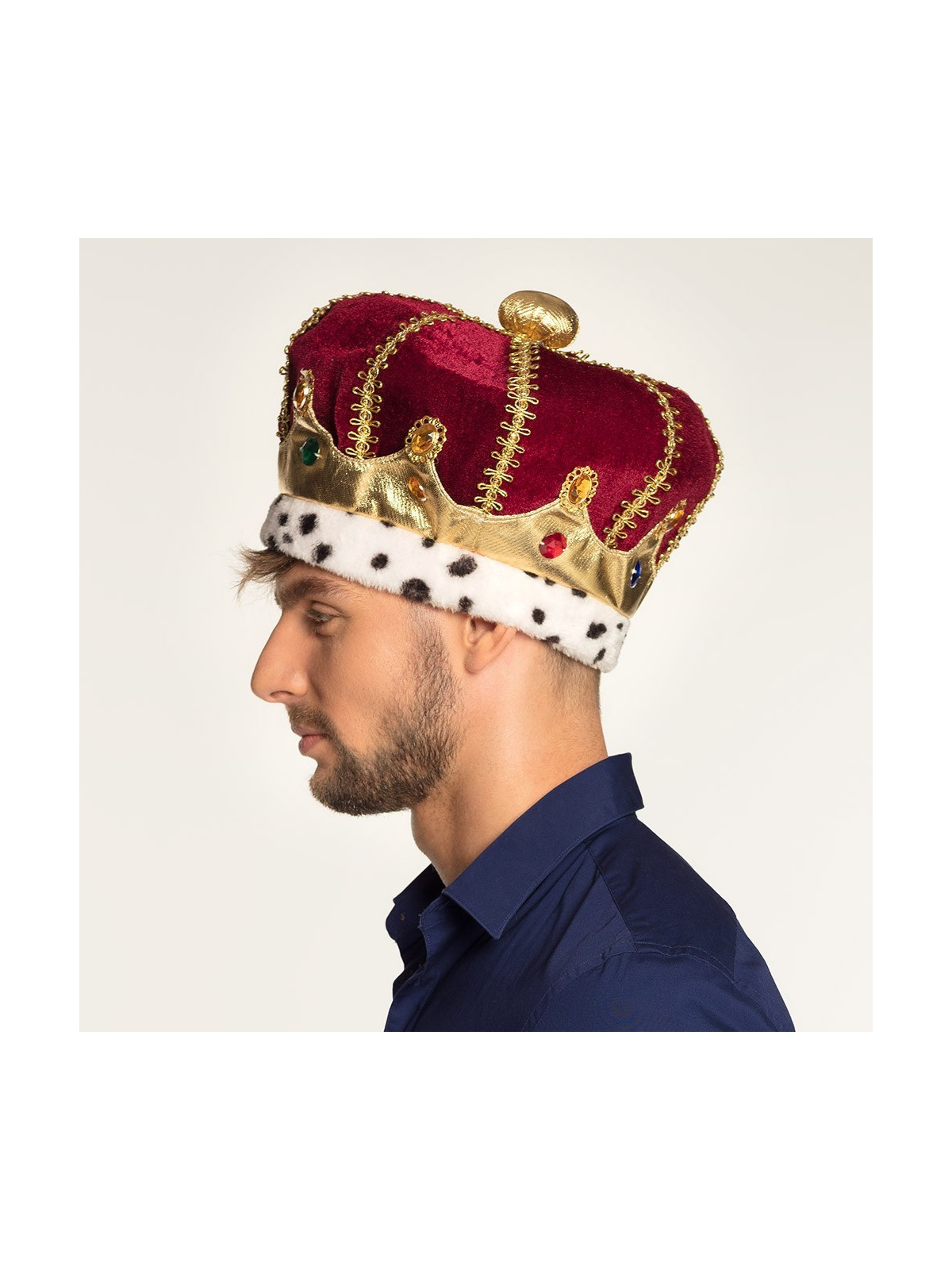 Pehme sametine kalliskividega kroon