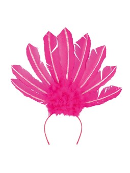 Samba neoonroosa sulgedega...