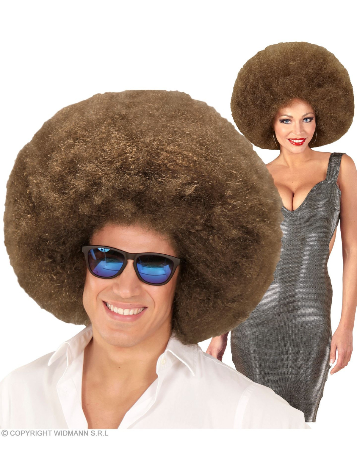 Top quality "BROWN OVERSIZED AFRO WIG" in polybag