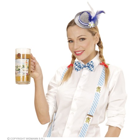 Felt "MINI BAVARIAN FEDORA WITH EDELWEISS & FEATHERS"