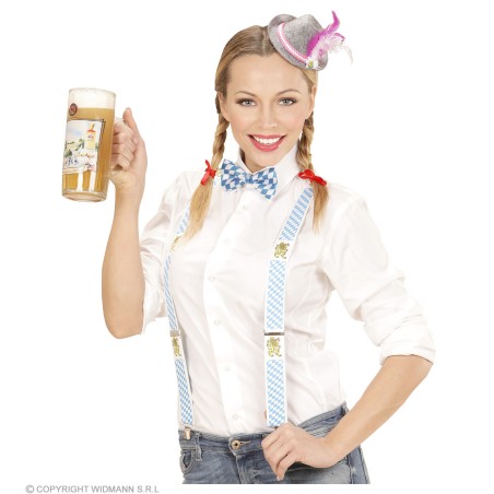 Felt "MINI BAVARIAN FEDORA WITH EDELWEISS & FEATHERS"