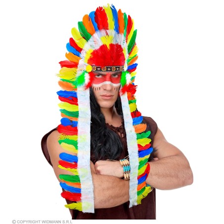 "EXTRA LONG NATIVE INDIAN HEADDRESS" abt. 160 cm