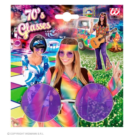 " THE 70s GLASSES WITH PURPLE LENSES"