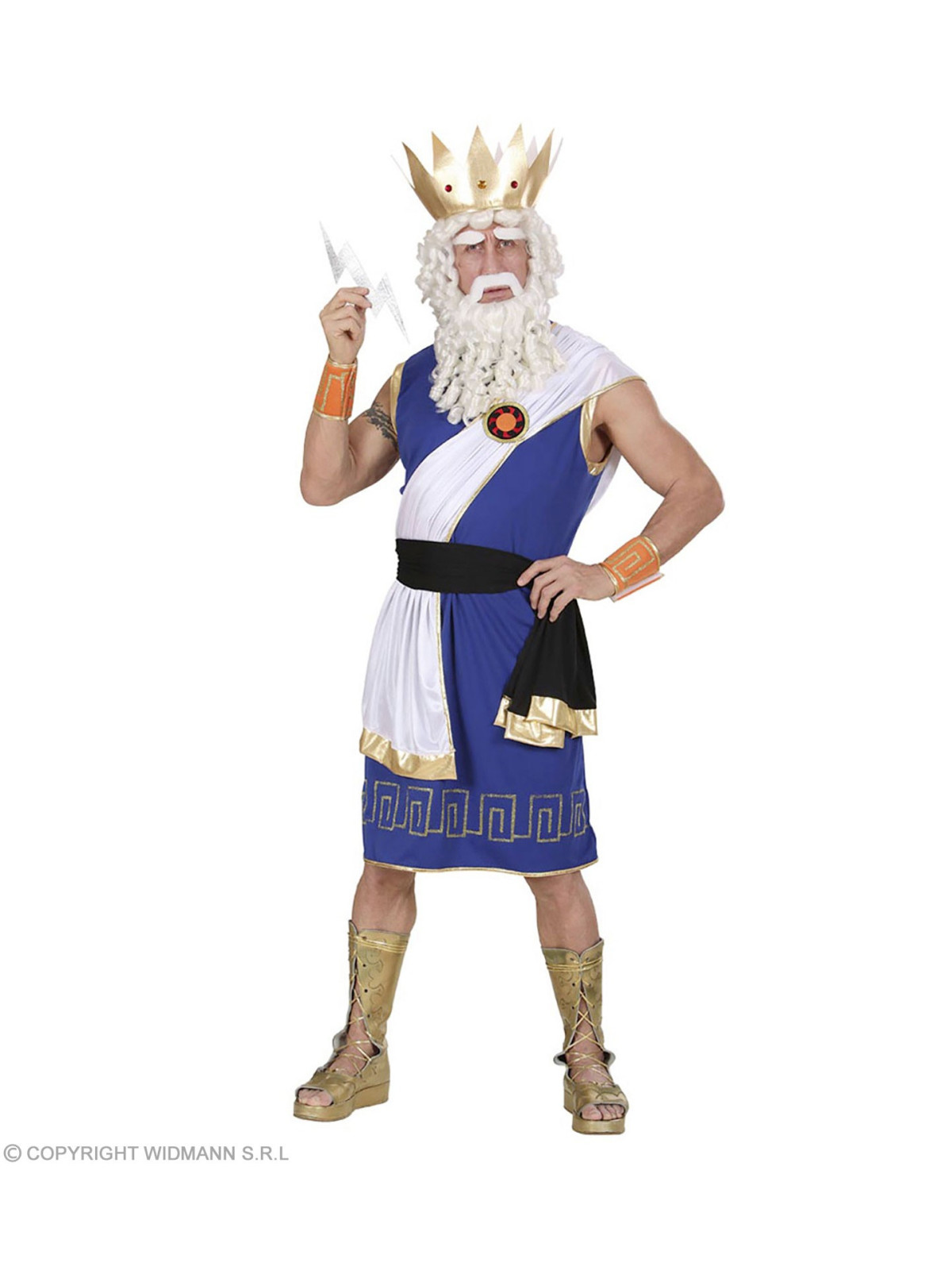 "ZEUS" (tunic, belt, sash, cuffs, crown, arrow)