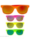 "80's NEON GLASSES WITH REVO LENSES" 4 colors assorted