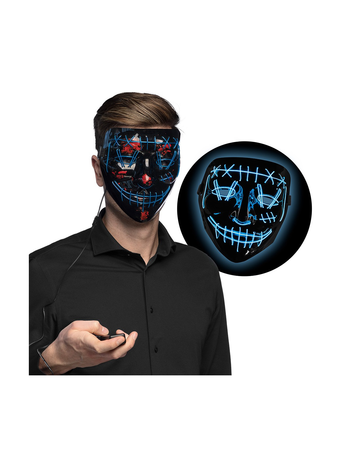 LED killer mask siniste tuledega