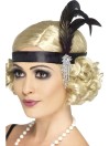 Black Satin Charleston Headband