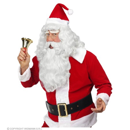 Hallikas kohev jõuluvana habe ja parukas