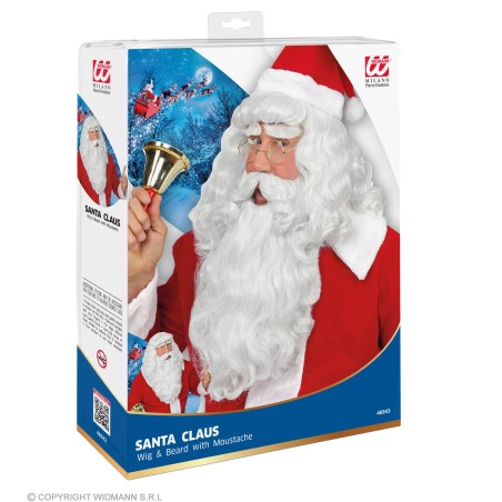 Hallikas kohev jõuluvana habe ja parukas