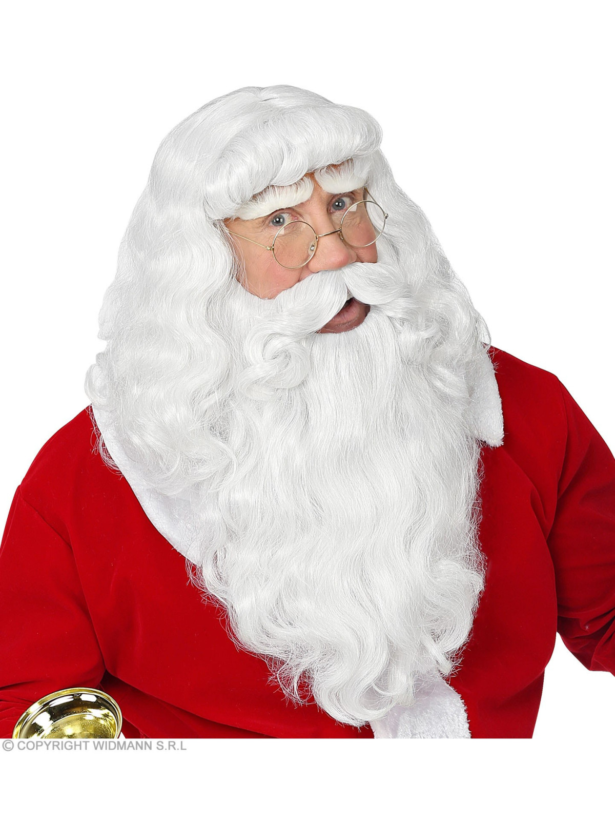 Hallikas kohev jõuluvana habe ja parukas