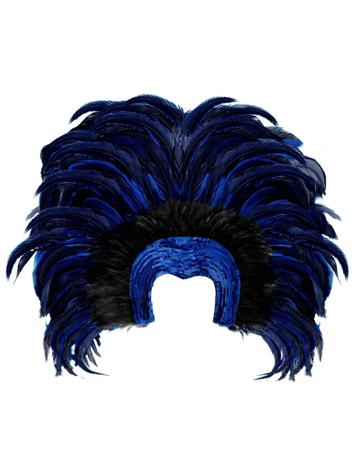 Karnevali sulgedega sinimust peaehe | Maskeraad