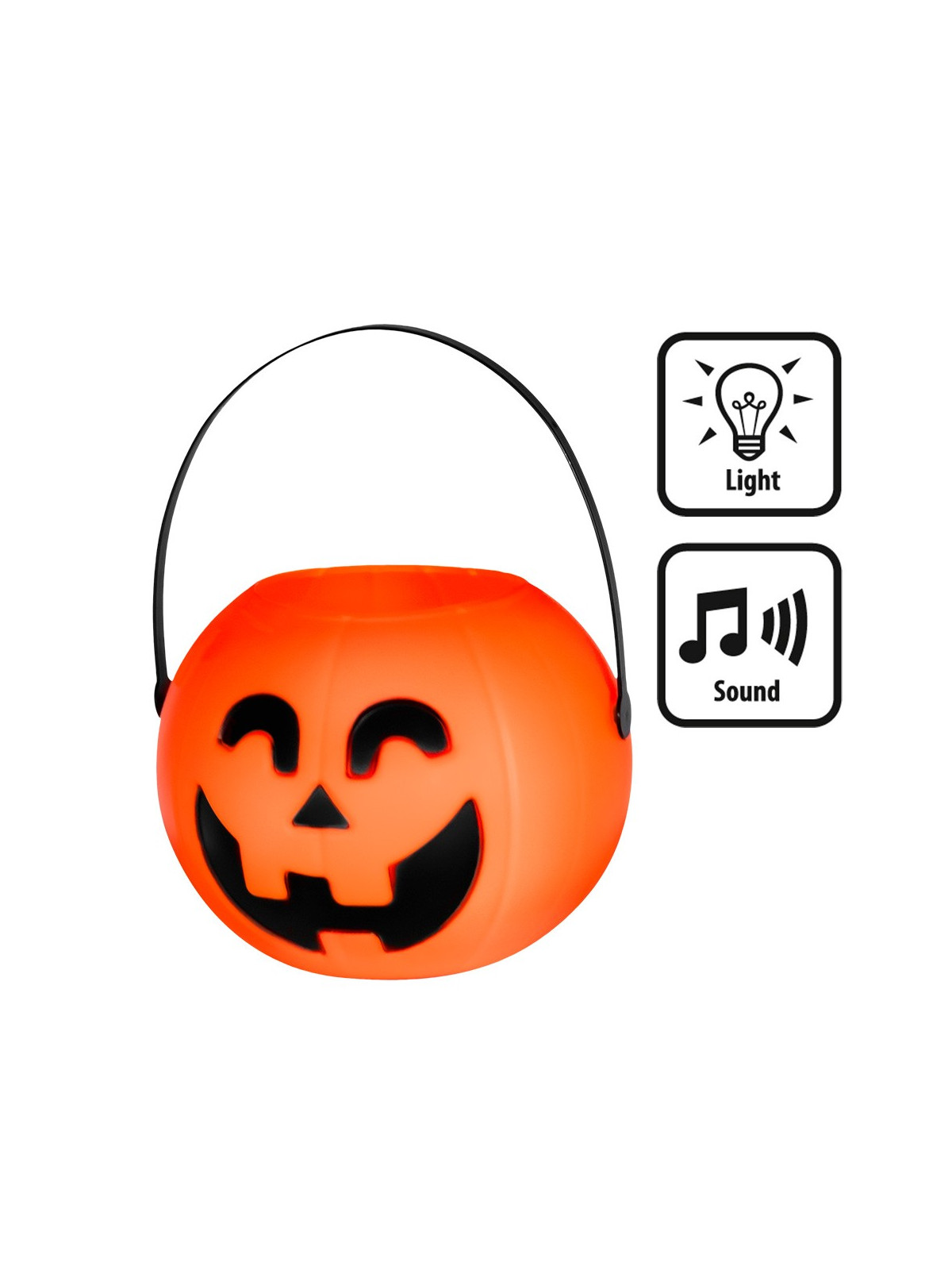 Kõrvitsa korvike häälega ja valgustusega