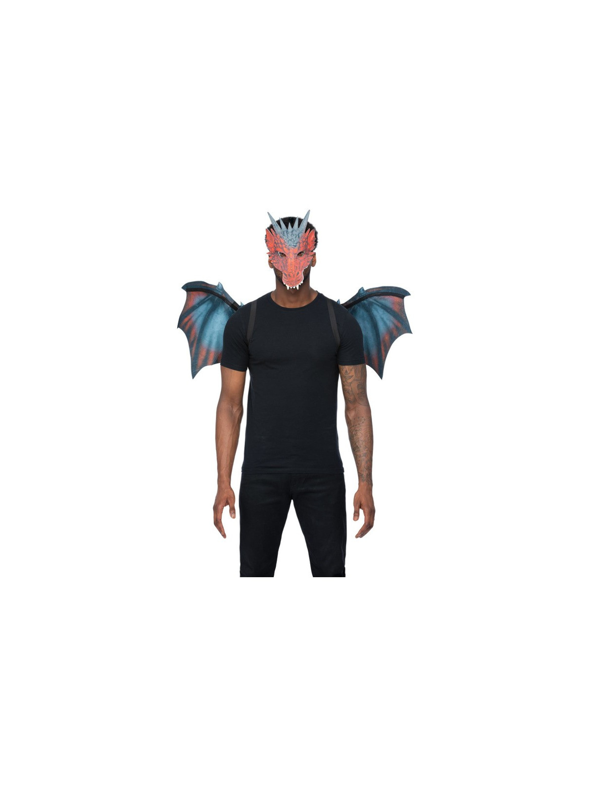 Punase draakoni mask ja tiivad