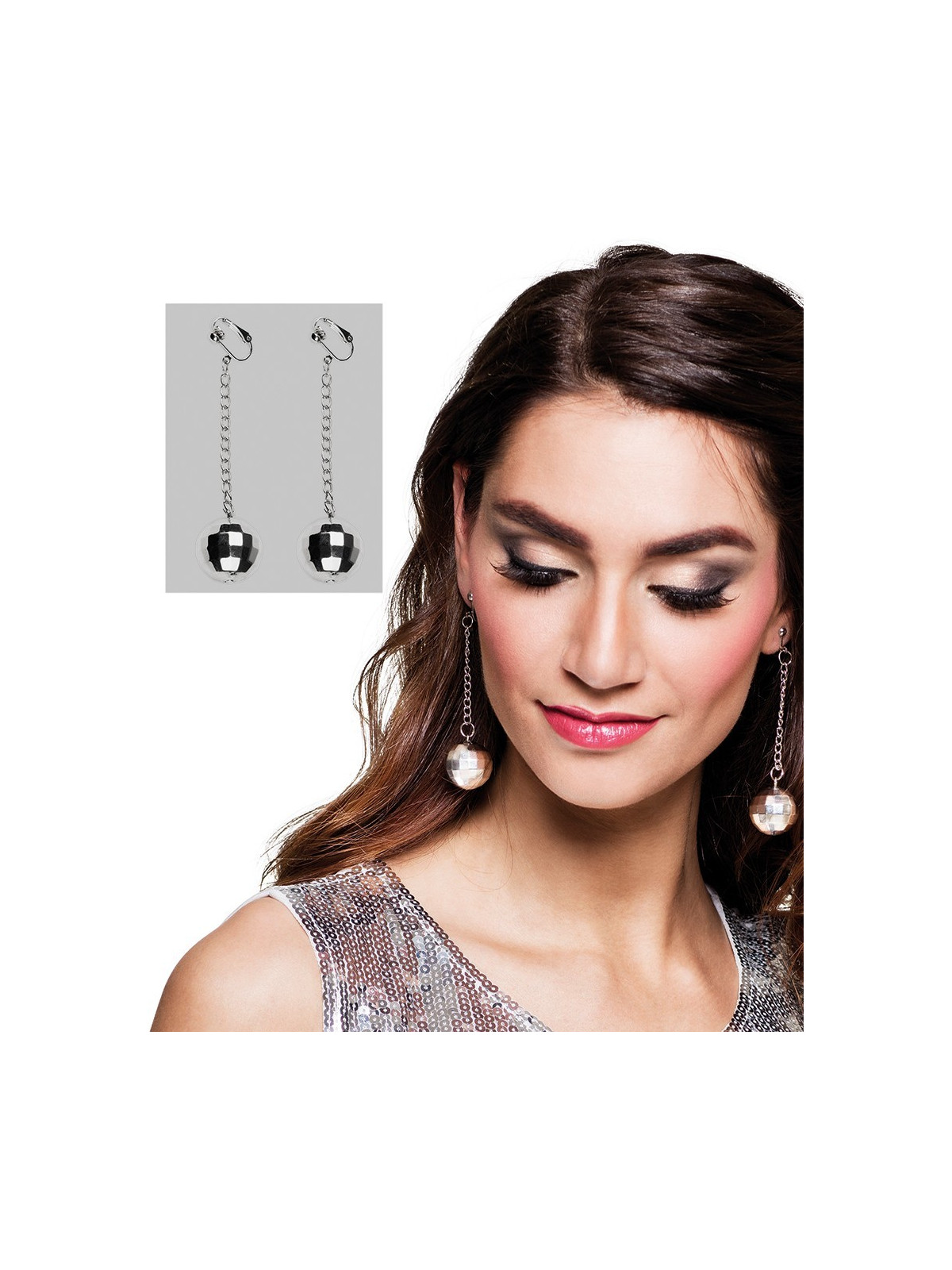 Diskopall kõrvarõngas klõpsuga