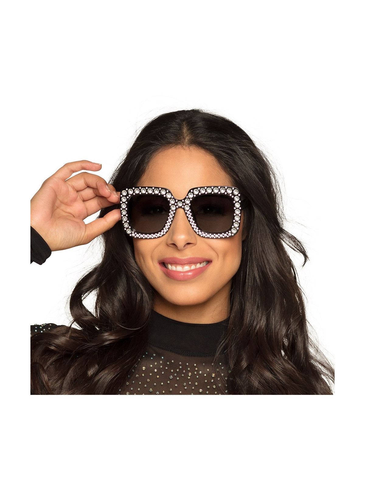 Mustad retro kandilised bling bling prillid