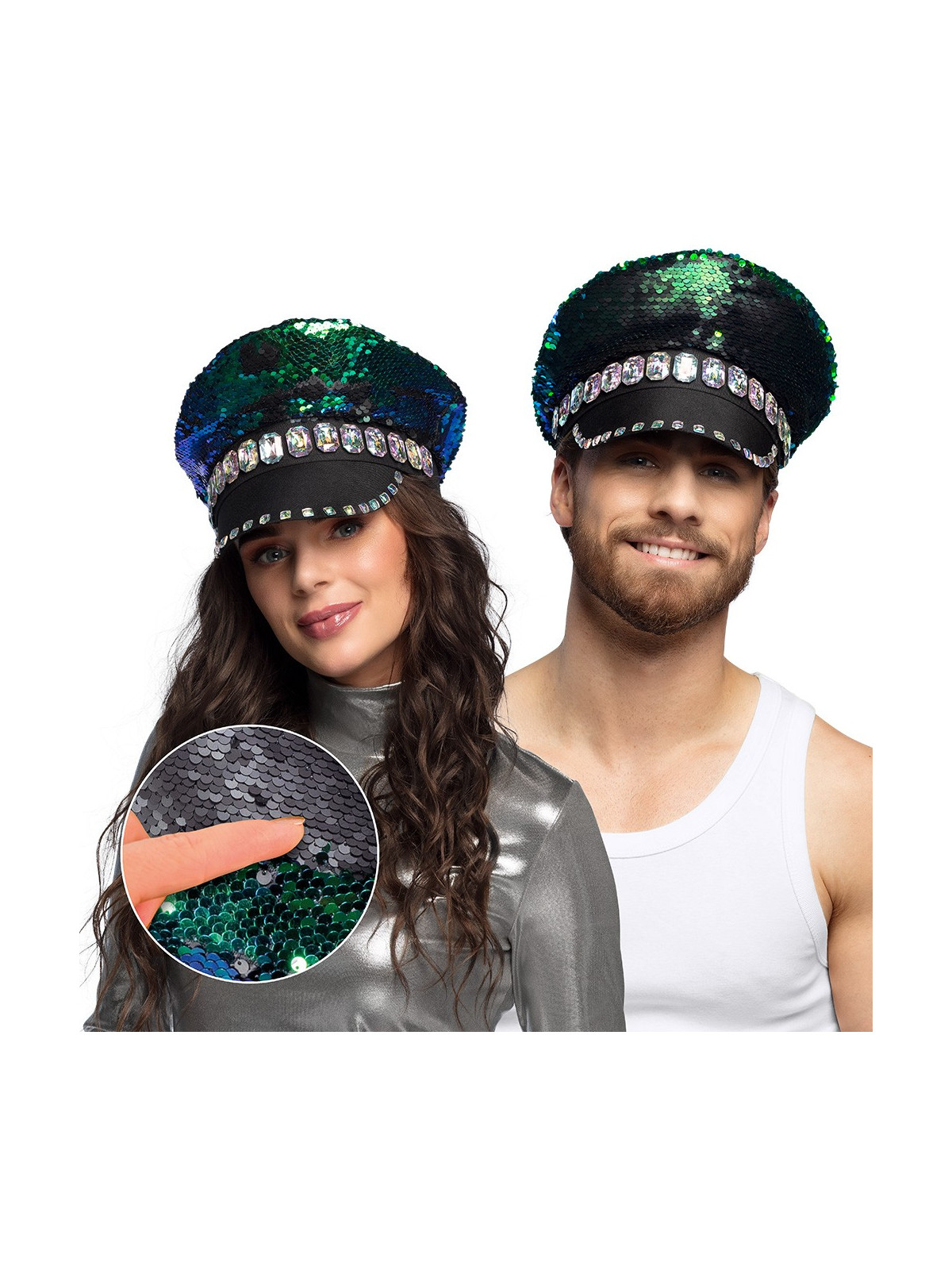 Sandy candy rohkeas sinine vormimüts litrite ja kividega