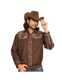 Pruun kauboisärk tikandiga XL