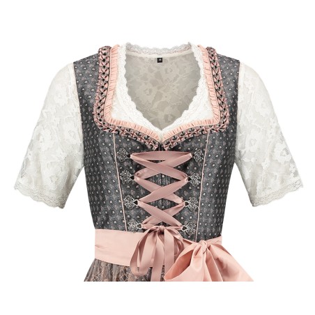 Delux Baieri kleit vanaroosa pitspõllega | Maskeraad