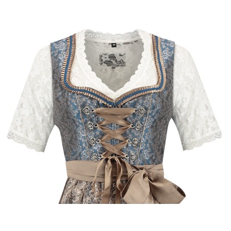 Kuninglik sinine Baieri kleit kuldse põllega | Maskeraad