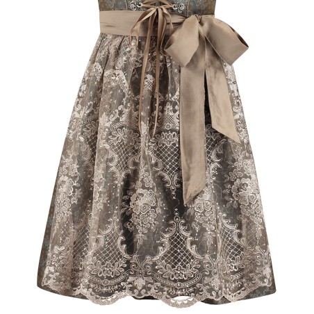 Delux kuninglik kuldne lillemustriga Baieri kleit pitspõllega