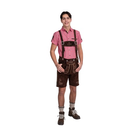 Baieri nahksed lühikesed püksid traksidega | Maskeraad