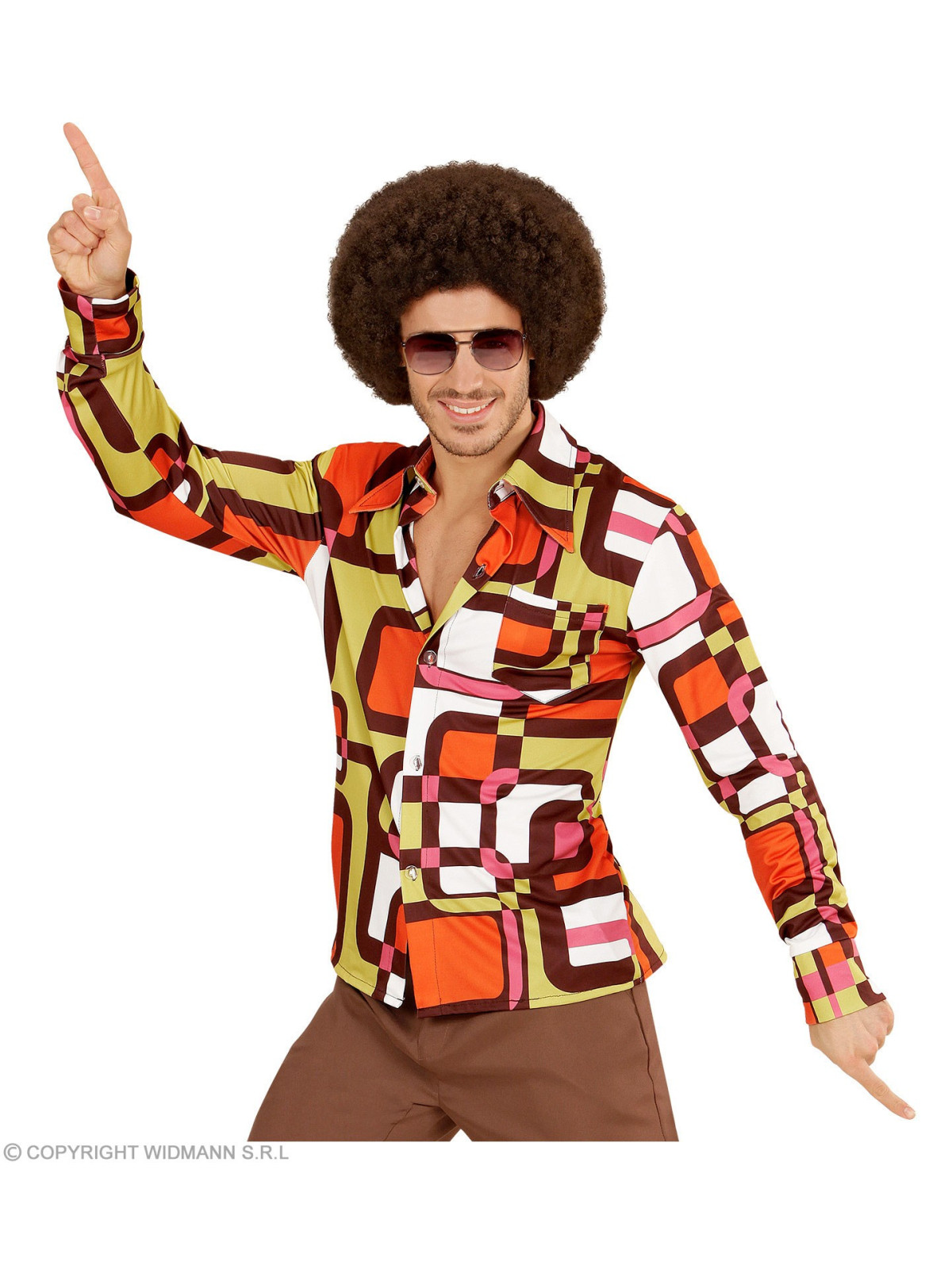 Geomeetrilise mustriga diskosärk S/M | Maskeraad