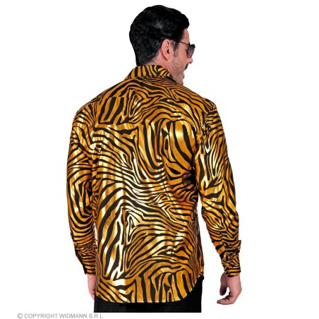 Kuldne sebramustriline diskosärk L/XL | Maskeraad