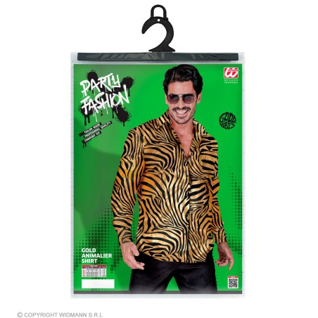 Kuldne sebramustriline diskosärk XXL